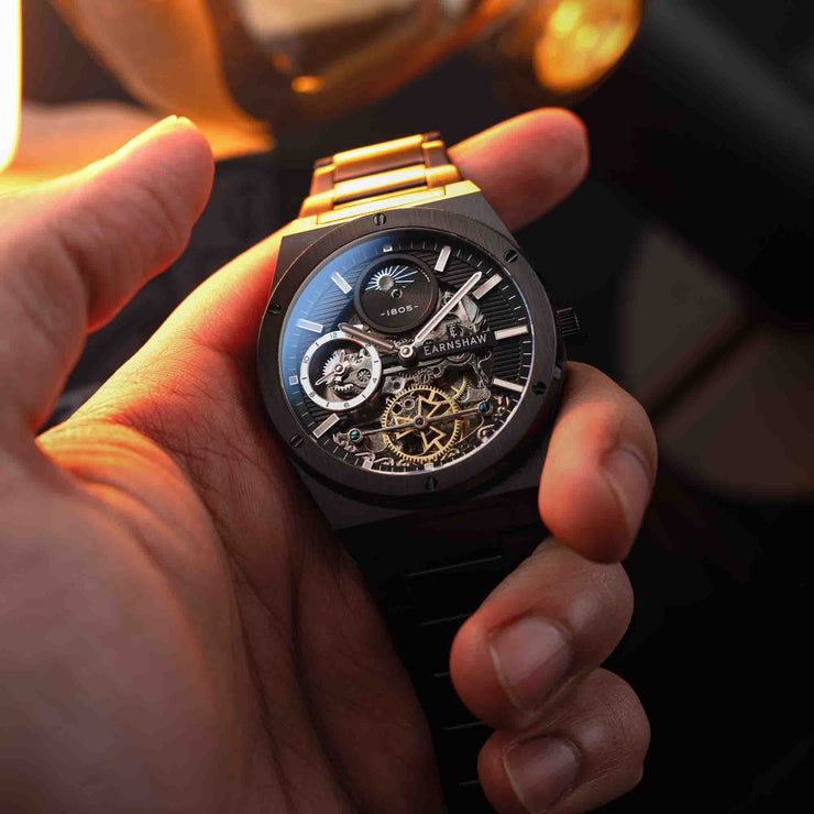 Thomas Earnshaw Discovery Drake Dual Time Automatic All Black