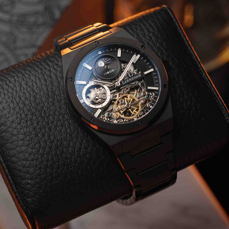 Thomas Earnshaw Discovery Drake Dual Time Automatic All Black