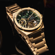 Thomas Earnshaw Discovery Drake Dual Time Automatic Green Gold