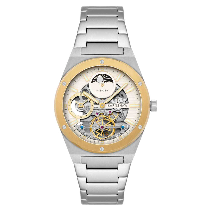 Thomas Earnshaw Discovery Drake Dual Time Automatic White Gold angled shot picture