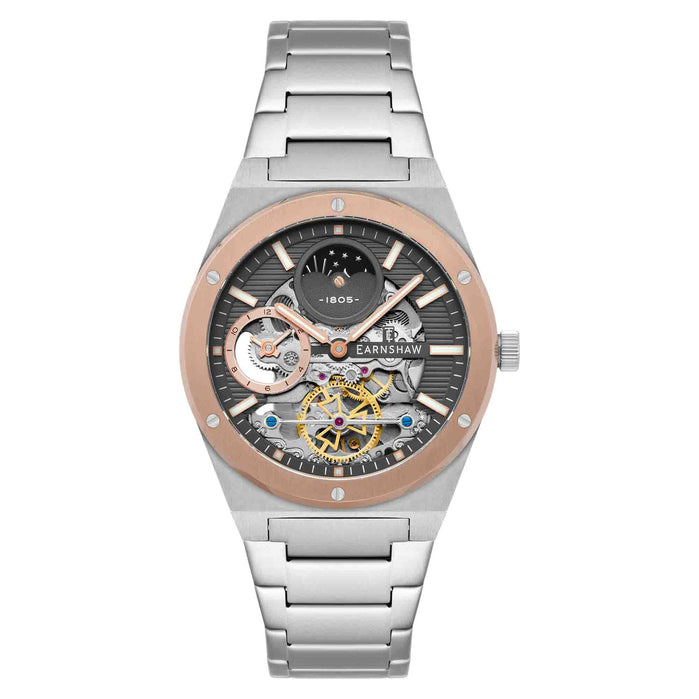Thomas Earnshaw Discovery Drake Dual Time Automatic Rose Grey angled shot picture