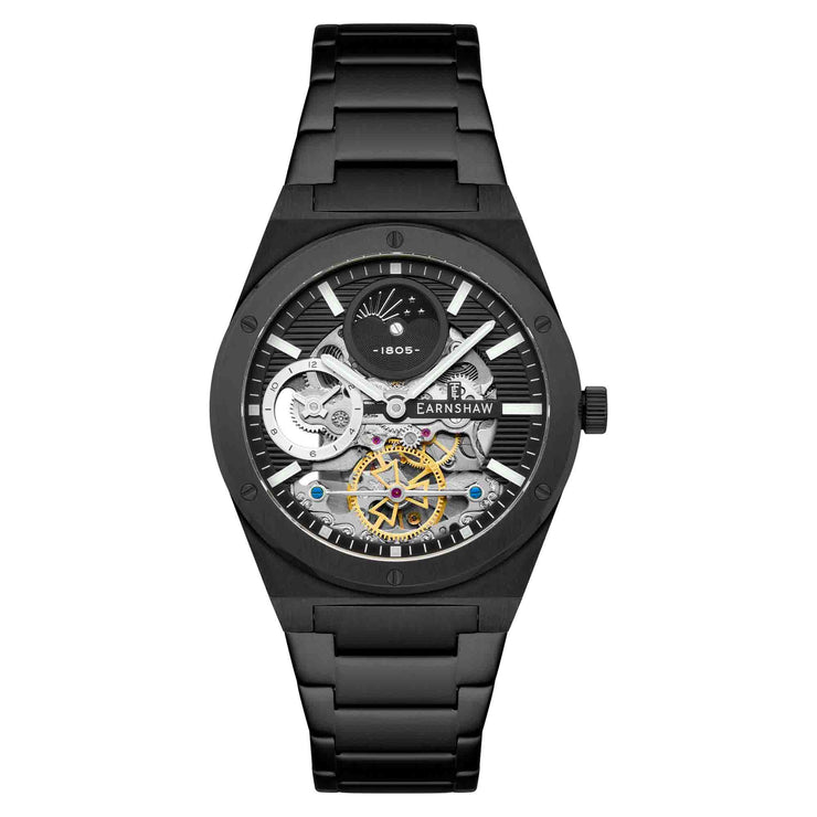 Thomas Earnshaw Discovery Drake Dual Time Automatic All Black