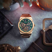 Thomas Earnshaw Discovery Drake Dual Time Automatic Green Gold