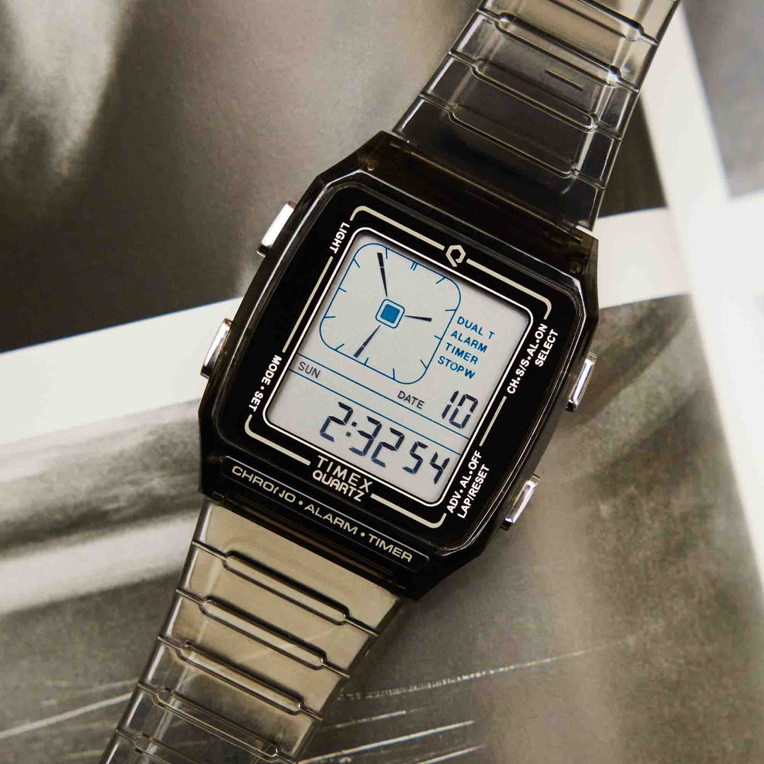 Timex Q LCA 35mm Transparent Smoke | Watches.com