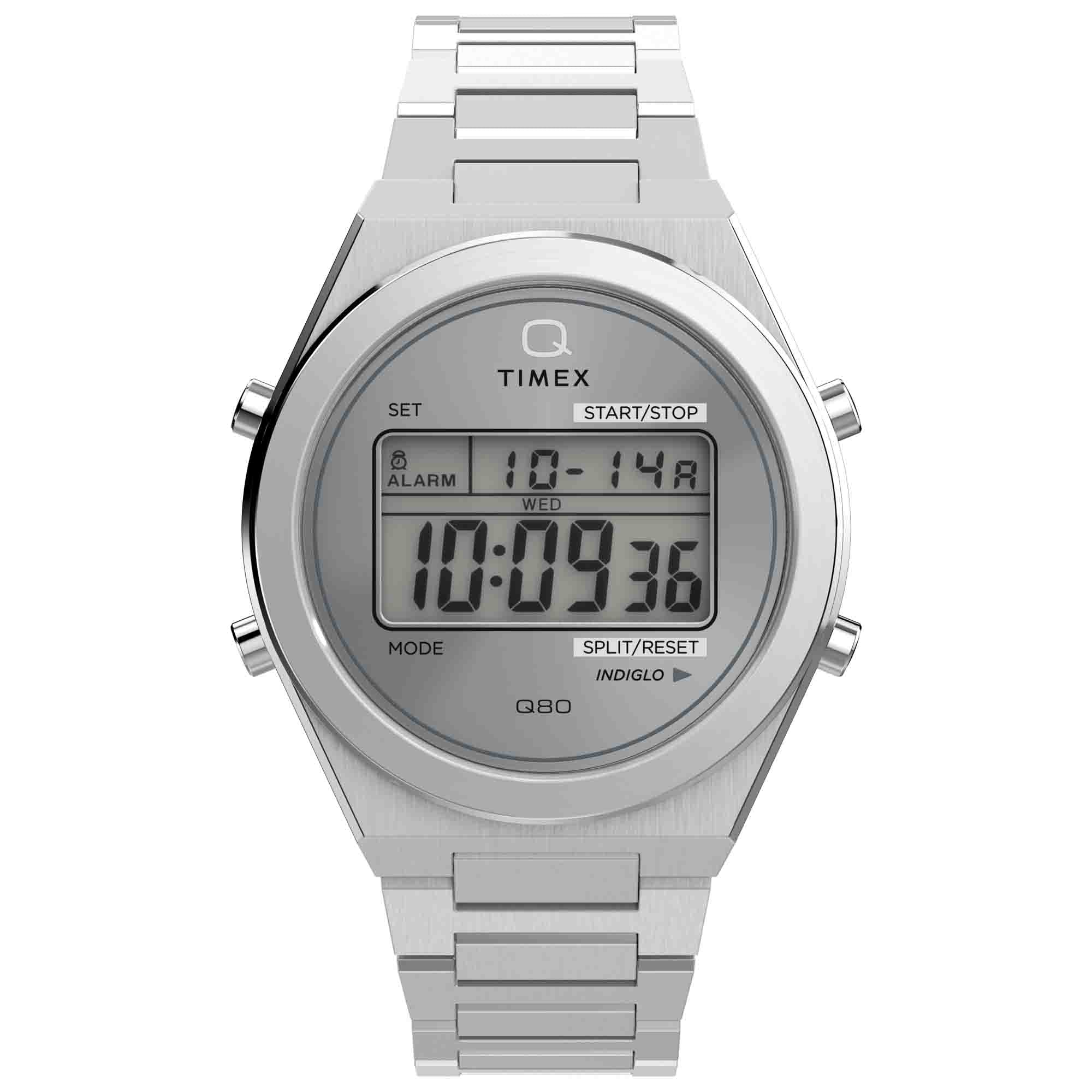 Timex Q80 Continental 39mm Digital Silver SS | Watches.com