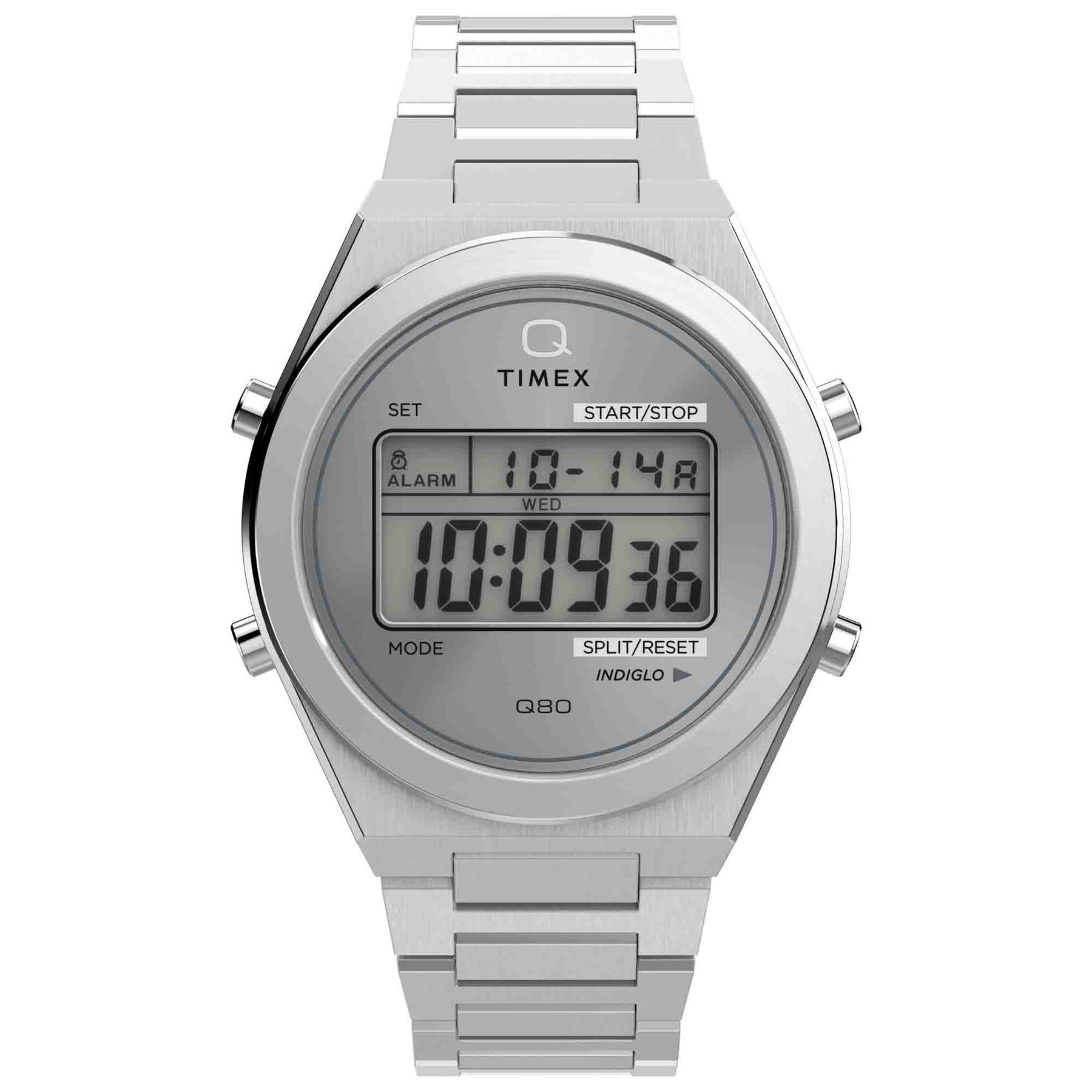 Timex Q80 Continental 39mm Digital Silver SS | Watches.com