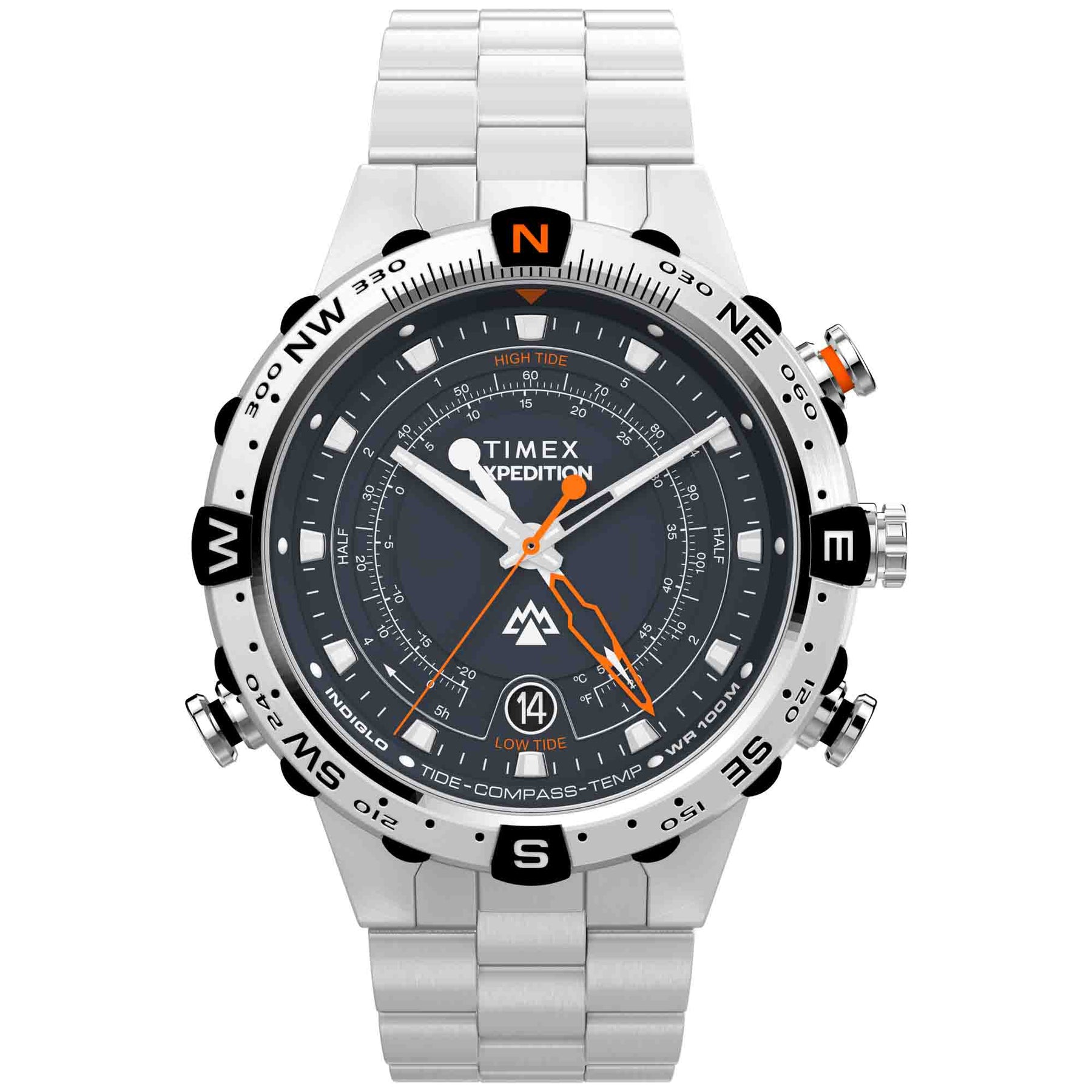 Timex Expedition Tide-Temp-Compass 45mm Blue SS | Watches.com