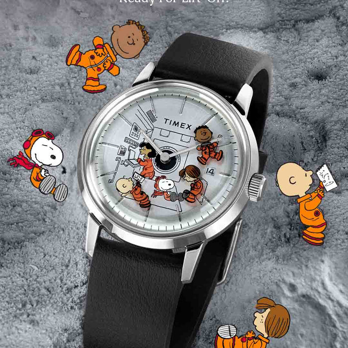 Timex Marlin Automatic x Peanuts Space 40mm Zero Gravity angled shot picture