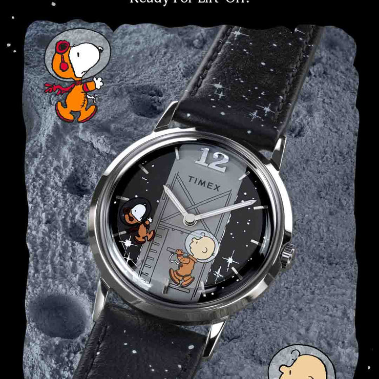 Timex Marlin Hand-Wound x Peanuts Space 34mm Cosmos