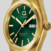Timex Q Continental Day and Date 39mm Green SS