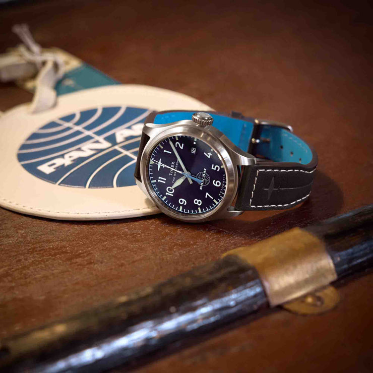 Timex Waterbury Ace Automatic x Pan Am 41mm Blue