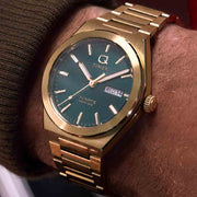 Timex Q Continental Day and Date 39mm Green SS