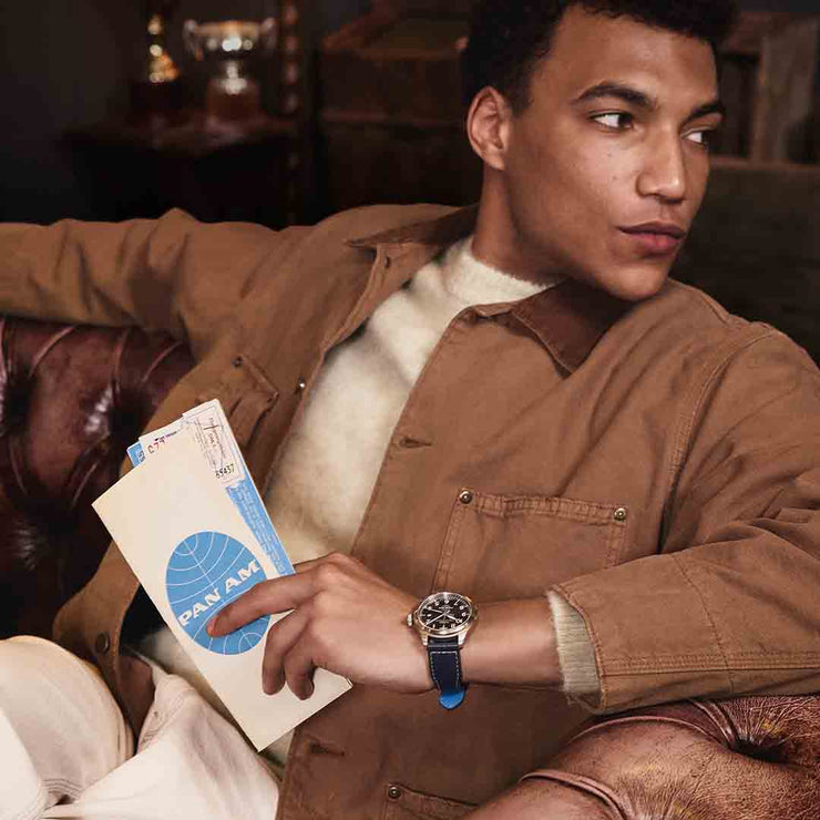 Timex Waterbury Ace Automatic x Pan Am 41mm Blue