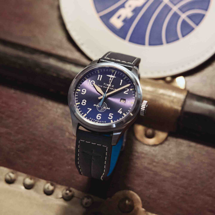 Timex Waterbury Ace Automatic x Pan Am 41mm Blue