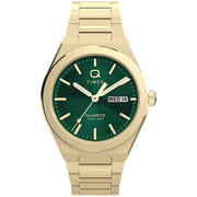 Timex Q Continental Day and Date 39mm Green SS