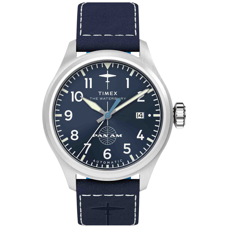 Timex Waterbury Ace Automatic X Pan Am 41mm Blue Watches timex-waterbury-ace-automatic-x-pan-am-41mm-blue-watches
