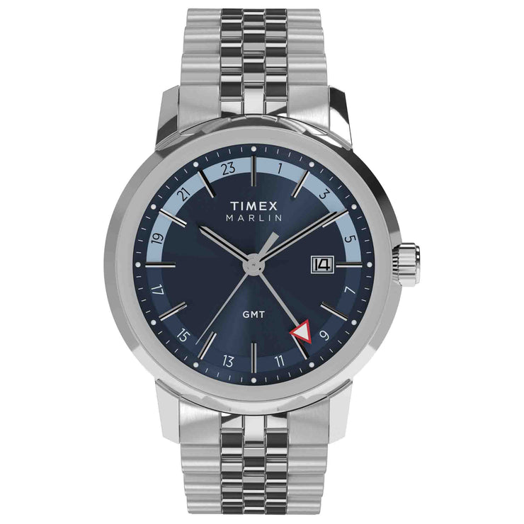 Timex Marlin GMT 40mm Blue Silver SS