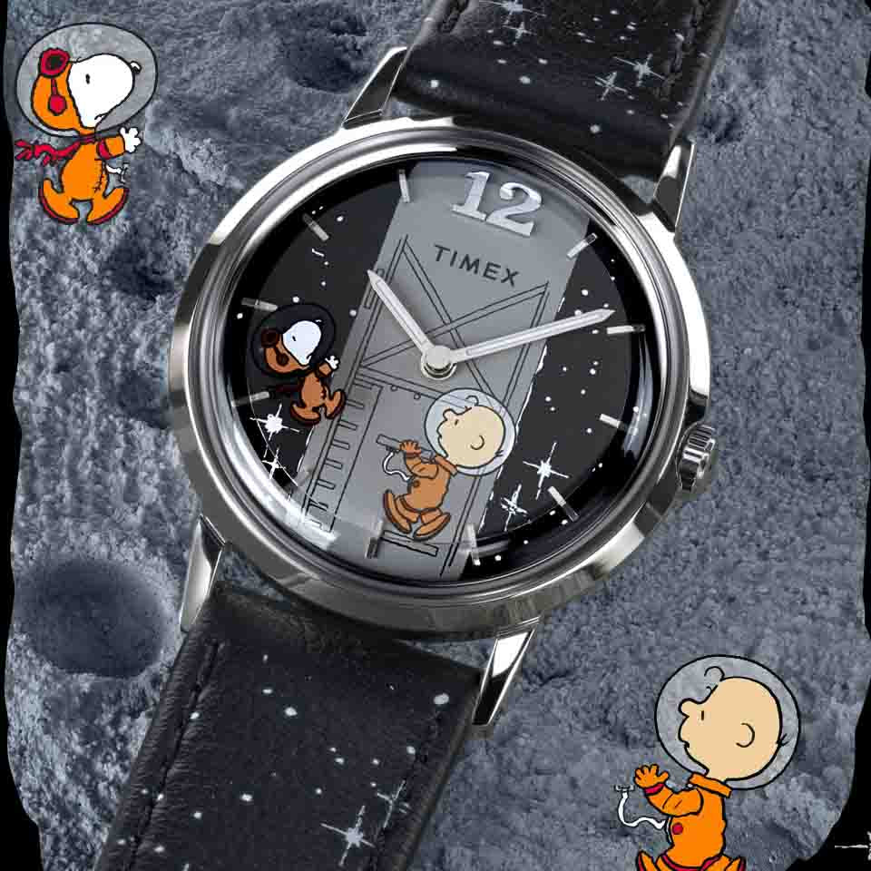 Timex Marlin Hand-Wound x Peanuts Space 34mm Cosmos | Watches.com