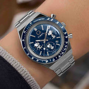 Timex Q Chronograph x Peanuts 40mm Blue SS