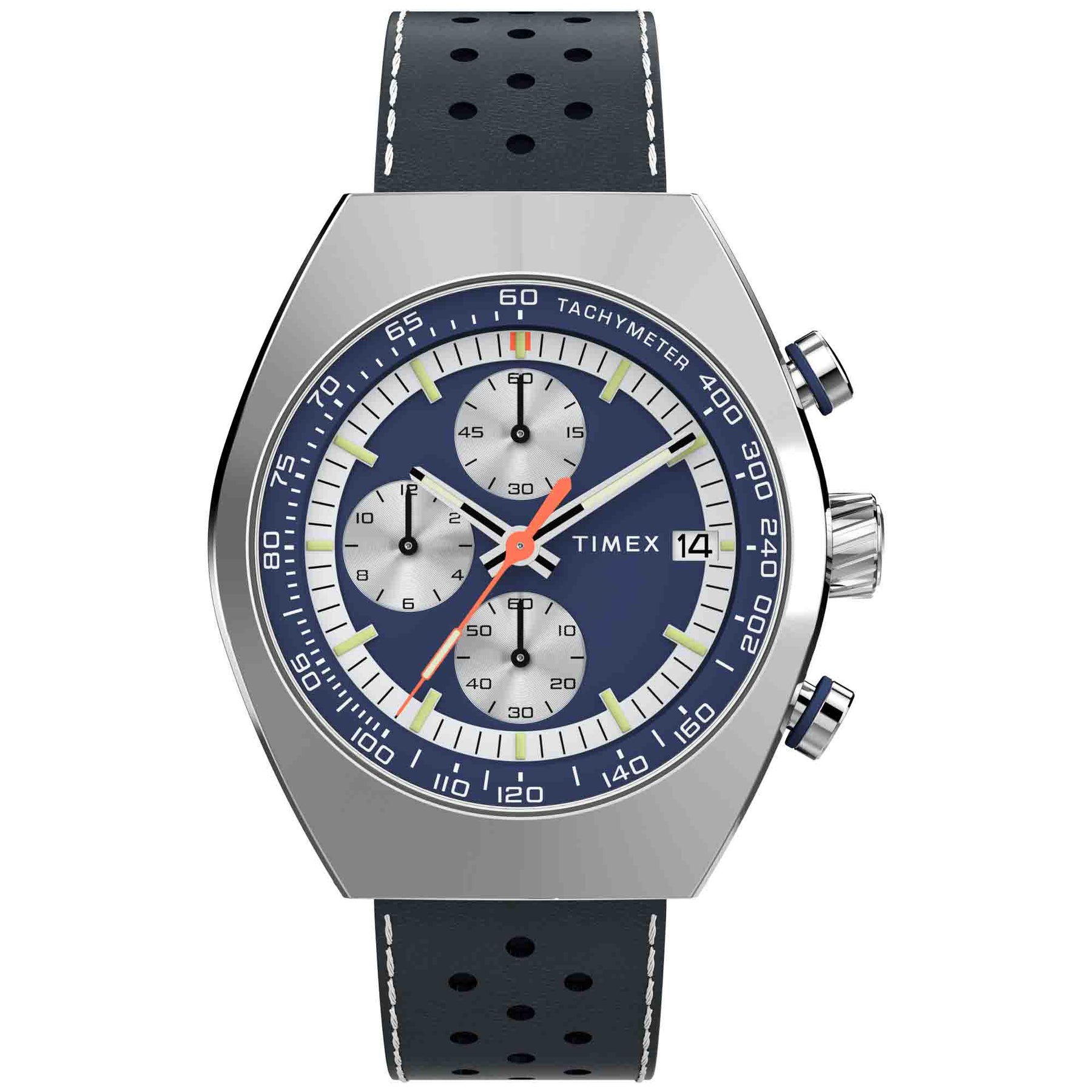 Timex Legacy Tonneau Chronograph 42mm Blue | Watches.com