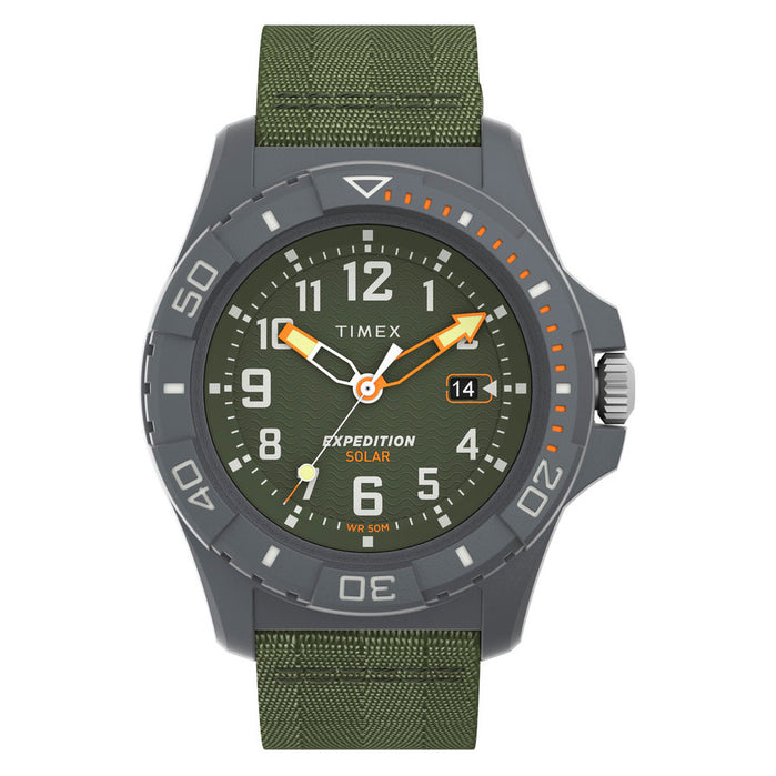 Timex Expedition North Freedive Ocean Solar 46mm rPET Green angled shot picture