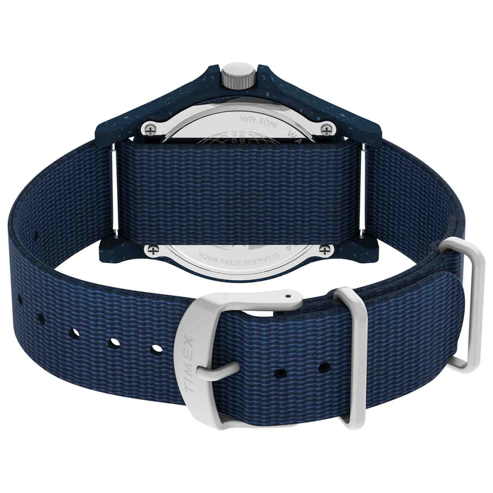 Timex Reclaim Ocean 40mm Recycled Fabric Blue angled shot picture