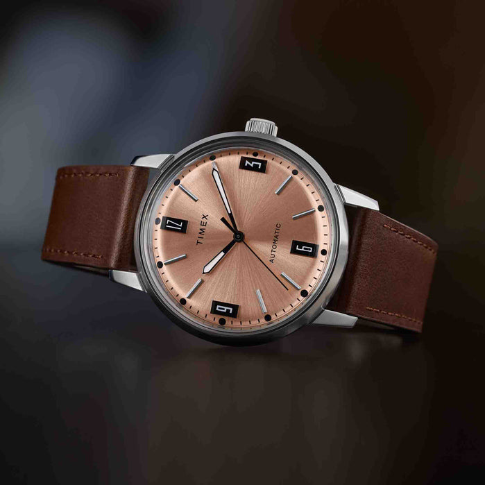 Timex Marlin Automatic 40mm Salmon angled shot picture