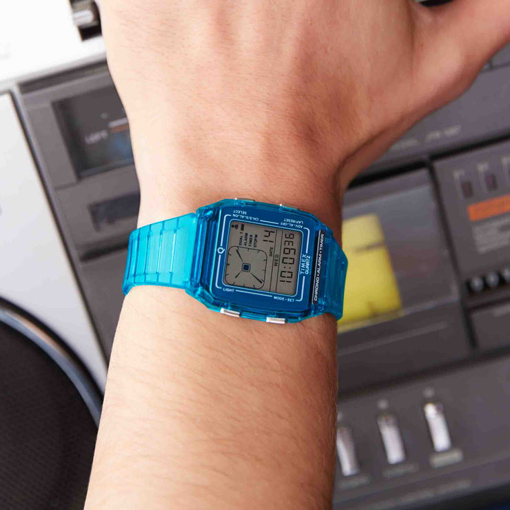 Timex Q LCA 35mm Transparent Blue