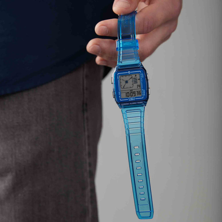 Timex Q LCA 35mm Transparent Blue