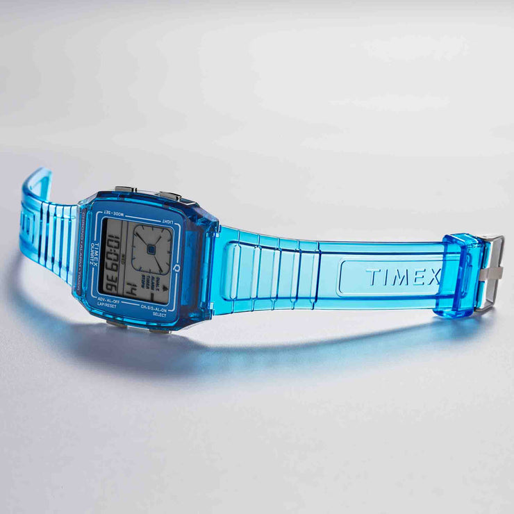Timex Q LCA 35mm Transparent Blue