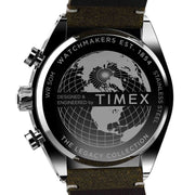 Timex Legacy Tonneau Chronograph 42mm Silver Brown