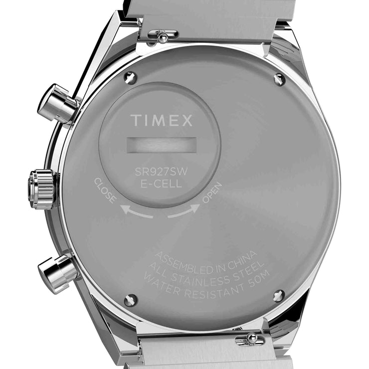 Timex 1970's Q Chronograph 40mm White SS