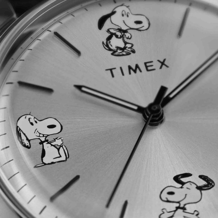 Timex Marlin Automatic x Peanuts Sketch Snoopy 40mm Silver angled shot picture