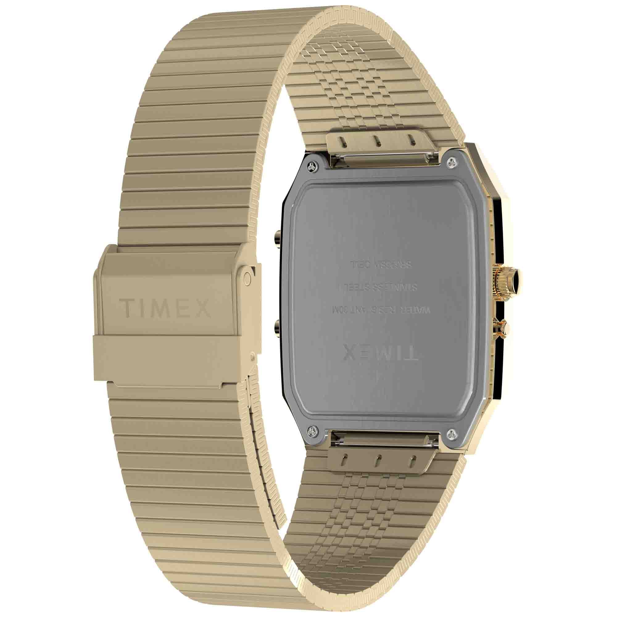 Timex Q 1982 Ana-Digi Reissue 33mm Gold SS | Watches.com