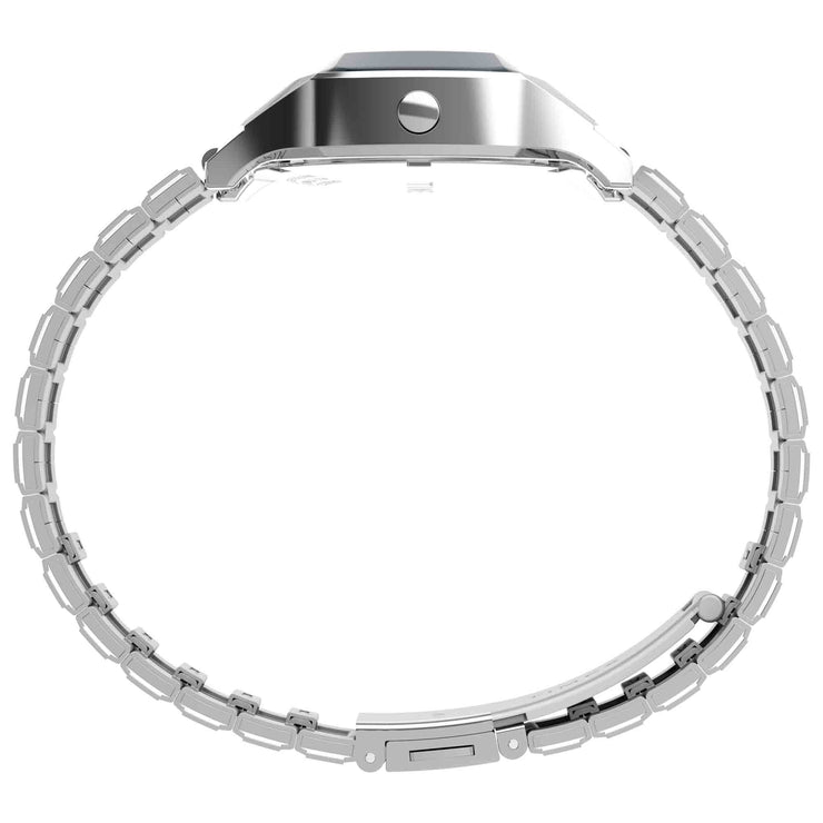 Timex Q 1975 SSQ Digital Reissue 38mm Black SS