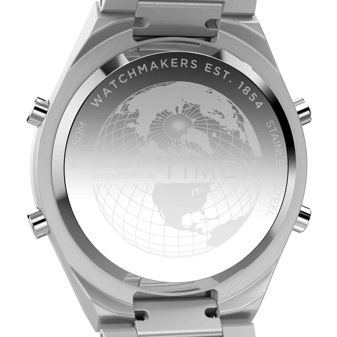 Timex Q80 Continental 39mm Digital Silver SS | Watches.com
