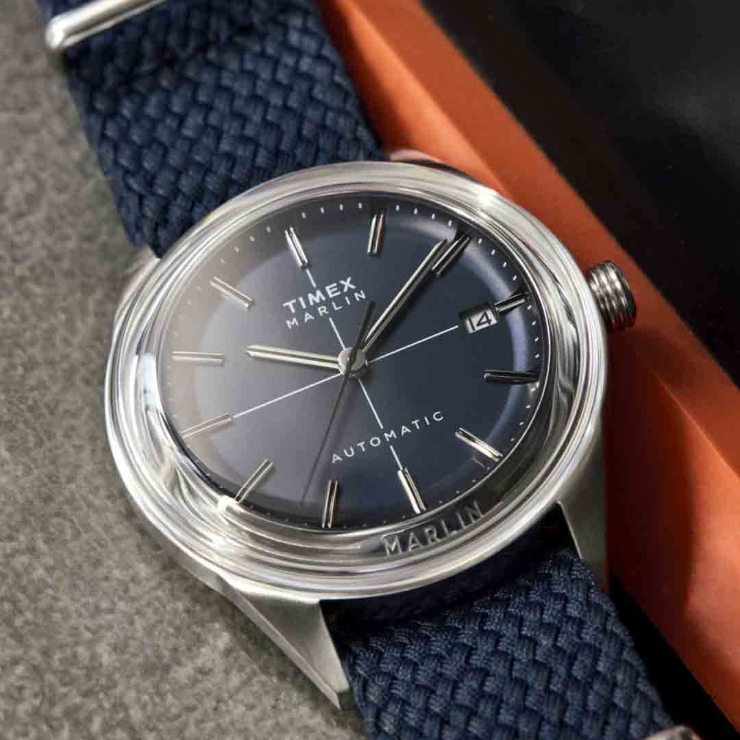 Timex Marlin Jet Automatic 38mm Blue | Watches.com