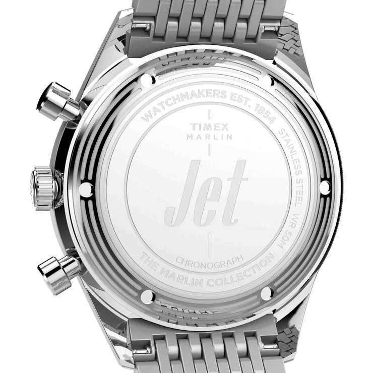 Timex Marlin Jet Quartz Chronograph 40mm White SS