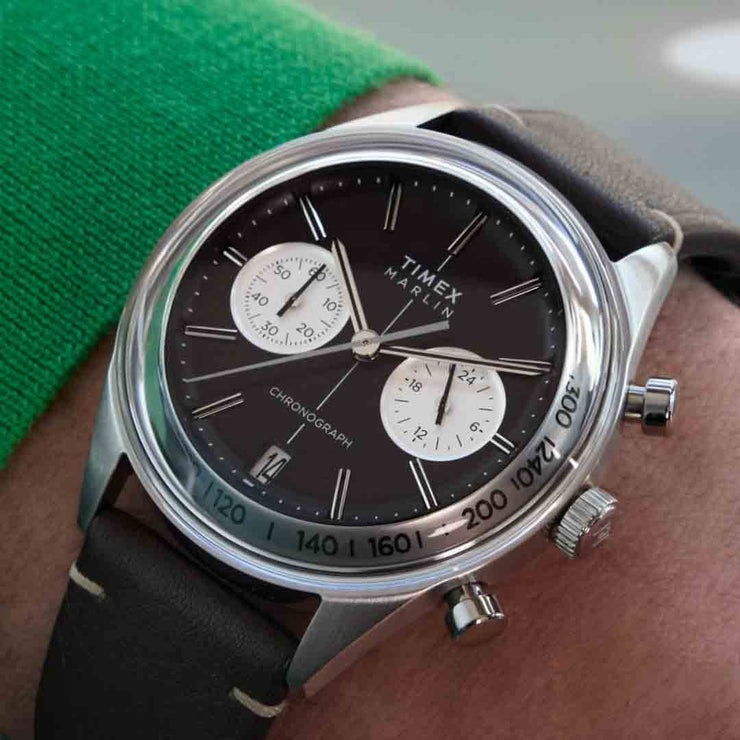 Timex Marlin Jet Quartz Chronograph 40mm Black