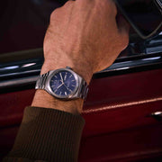 Timex Q Continental Day and Date 39mm Blue SS