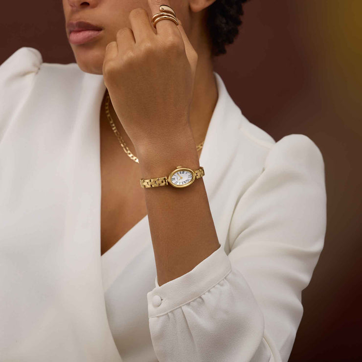 Timex Cavatina 19mm Gold White SS