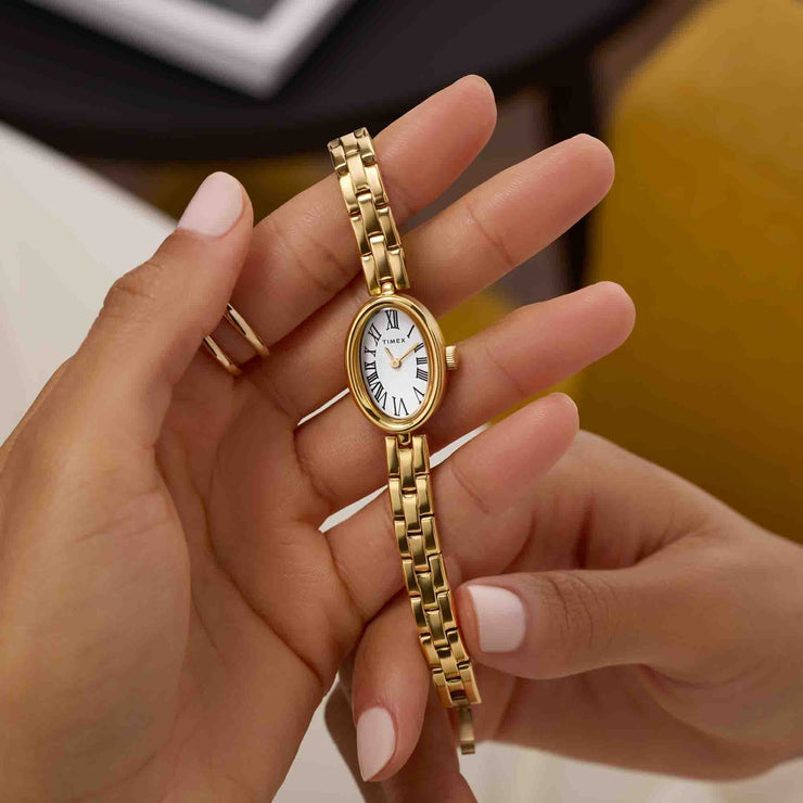 Timex Cavatina 19mm Gold White SS