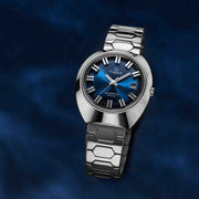 Timex Q 1972 Time Machine Reissue 39mm Blue Sunray SS