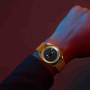 Timex Q 1975 Enigma 37mm Black Gold SS