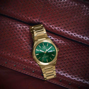 Timex Q Continental Day and Date 39mm Green SS