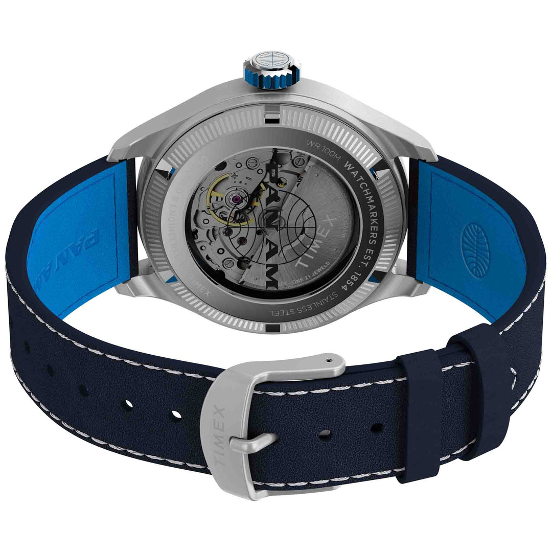 Timex Waterbury Ace Automatic x Pan Am 41mm Blue | Watches.com