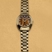Timex Q 1972 Time Machine Reissue 39mm Tigers Eye SS