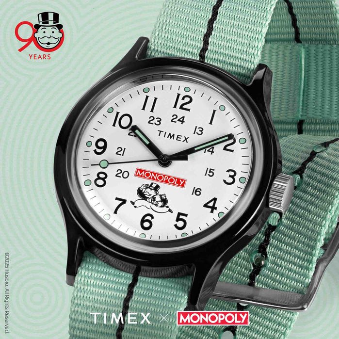 Timex MK1 x Monopoly 36mm Green angled shot picture