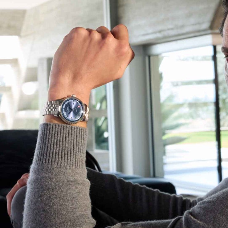 Timex Marlin GMT 40mm Blue Silver SS