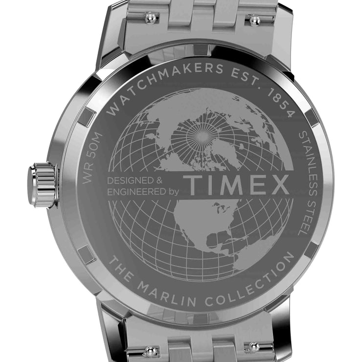 Timex Marlin GMT 40mm Blue Silver SS